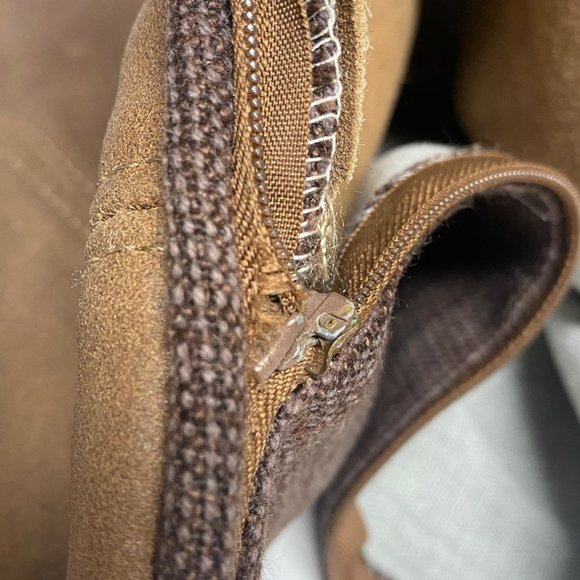 Lovesac brown pillow case cover (needs new zipper) leather/polyester‎ - Picture 7 of 12